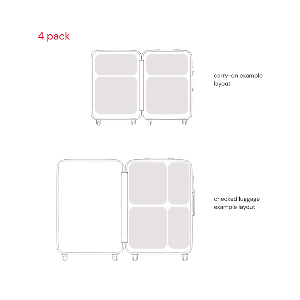 hae hae compression packing cubes suitcase examples 4 pack