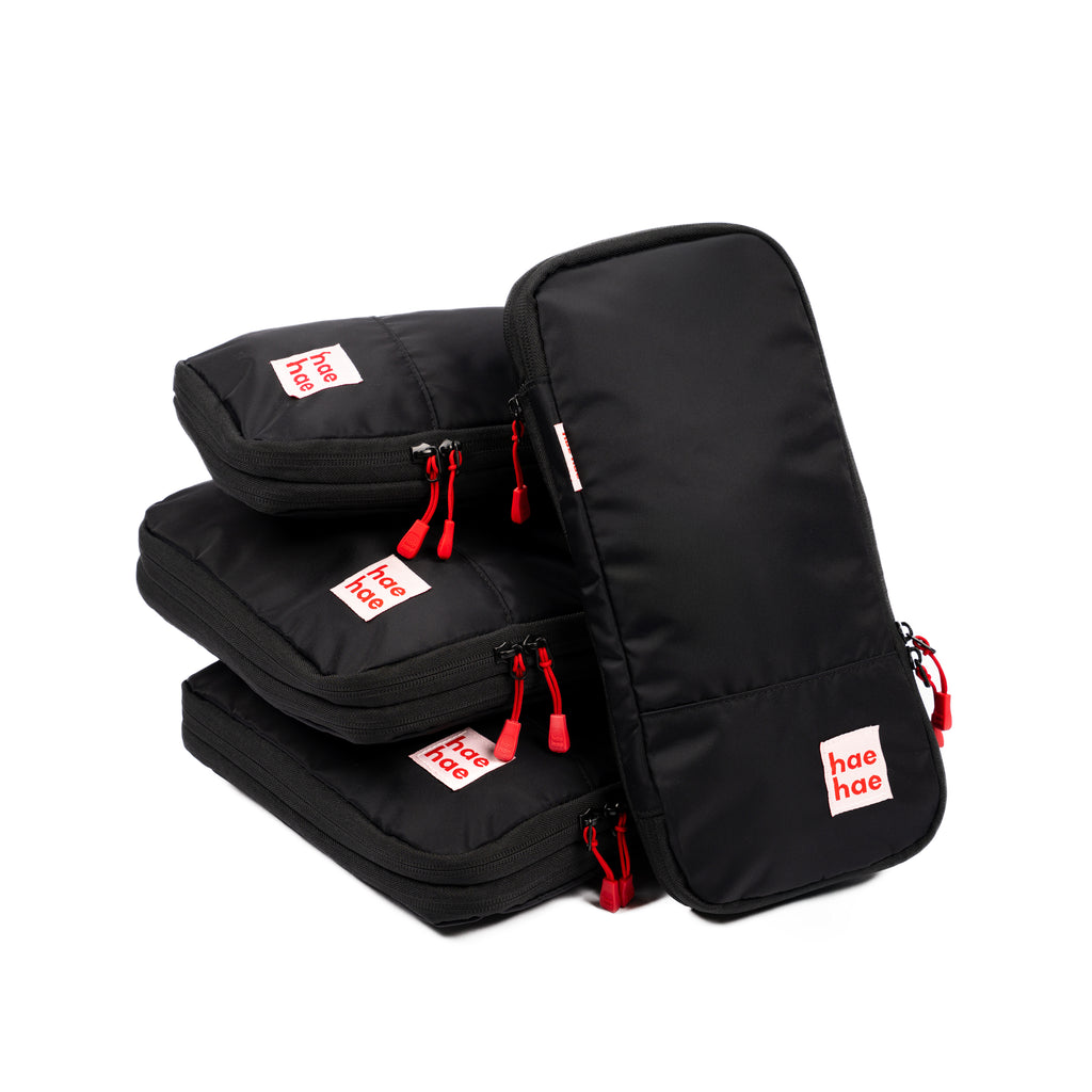 hae hae Ink compression packing cubes in small and medium sizes