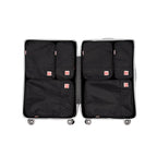 Large suitcase with 6 hae hae packing compression packing cubes in black ink