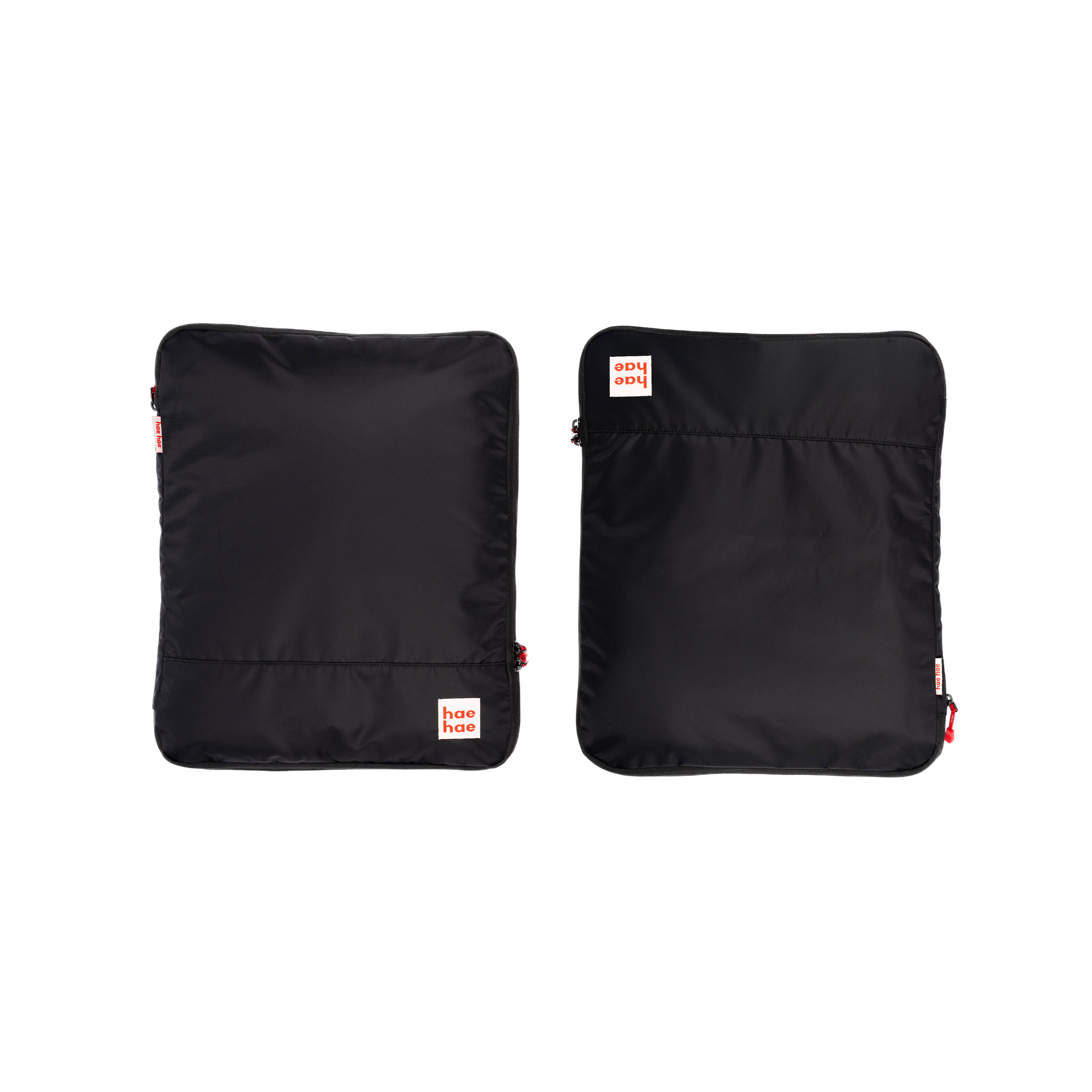 hae hae Ink compression packing cubes 2 pack in black for suitcase organisation