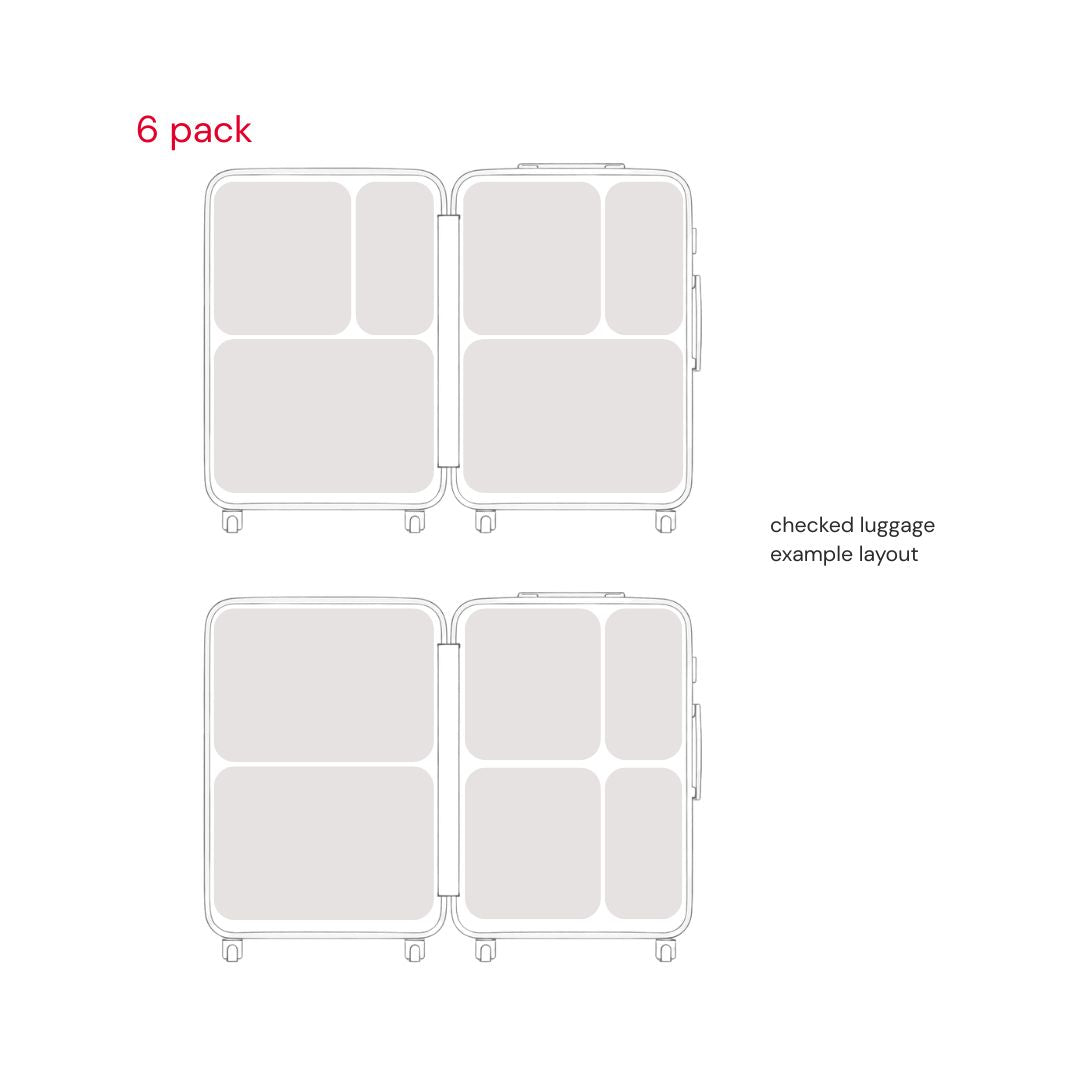 hae hae compression packing cube 6 pack graphic 